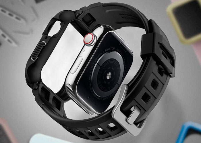 Spigen Rugged Armor Apple Watch 44mm Series 4 Etui Case Pasek