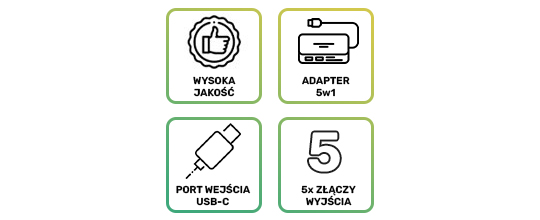 Hub-Adapter USB V3-HUB 5w1 USB-C