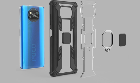 etui Alogy Ring Carbon Holder do Xiaomi Poco X3 NFC