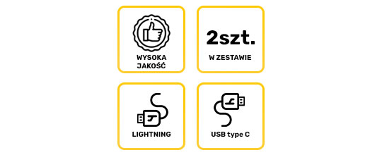 Kabel przewód x2 Baseus USB für Lightning PD 2.4A 1.5m Weiß