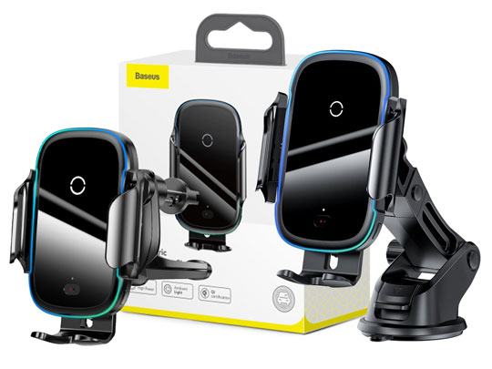 Baseus Autotelefonhalter mit induktivem QI-Ladegerät