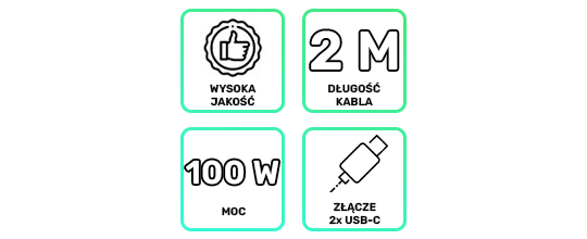 Kabel USB-C für USB-C Baseus Dynamic 100W 2m  