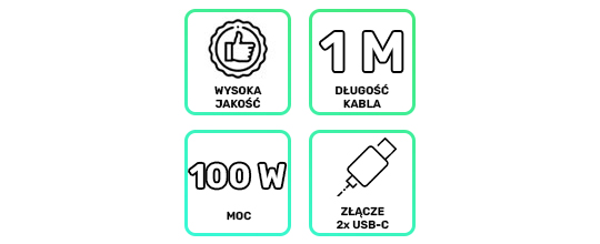 Kabel USB-C für USB-C Baseus Dynamic 100W 1m  