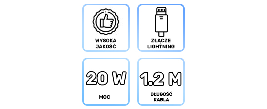 Kabel Baseus Crystal Shine USB-C Typ C für Lightning PD 20W 1,2m  