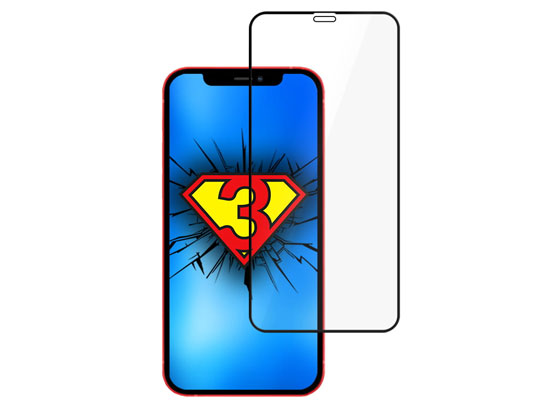 Szkło na ekran 3mk HardGlass Max Lite do Apple iPhone 12 Mini Black 