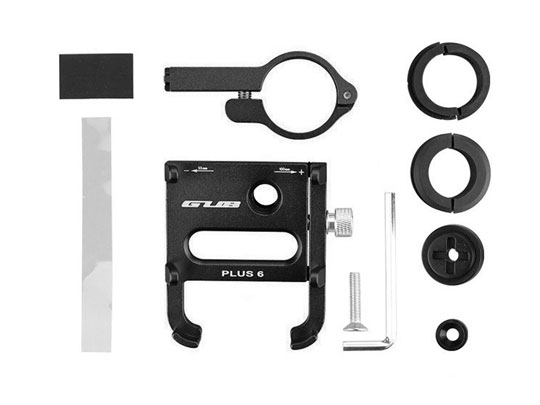 GUB Plus 6 Motorrad Fahrradhalter für ein Smartphone, Aluminium schwarz  