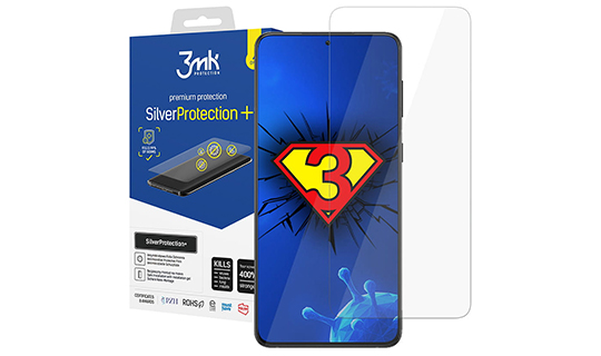 Folia antywirusowa na cały ekran Silver Protection 3mk 7H do Galaxy S21 Plus 