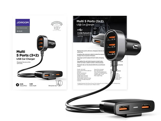 Autoladegerät 5x USB-A JOYROOM 6,2 A