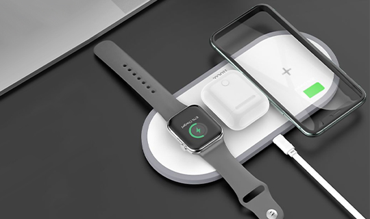 Ładowarka indukcyjna Qi 3w1 HOCO CW24 3IN1 do iPhone/AirPods/Watch 