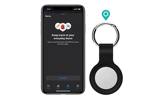 Silikonhülle Alogy Schlüsselanhänger mit Karabiner für Apple AirTag