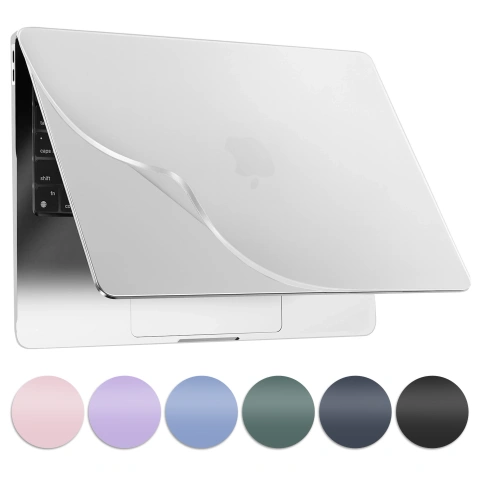 Schutzhülle für Apple MacBook Air 13,6" - M2/M3 2022/2023/2024/2025, Alogy AirGuard™ Flexible Hülle, Matt Transparent Weiß