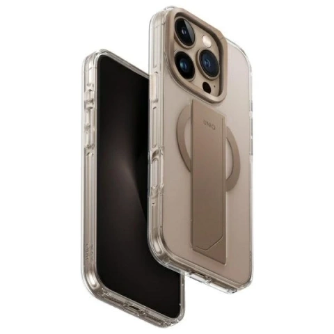 Etui do iPhone 16 Pro UNIQ Heldro Max Złote MagSafe MagClick