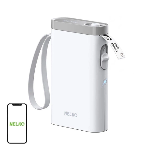 Nelko P21 Bluetooth USB-C Thermo-Etikettendrucker Weiß