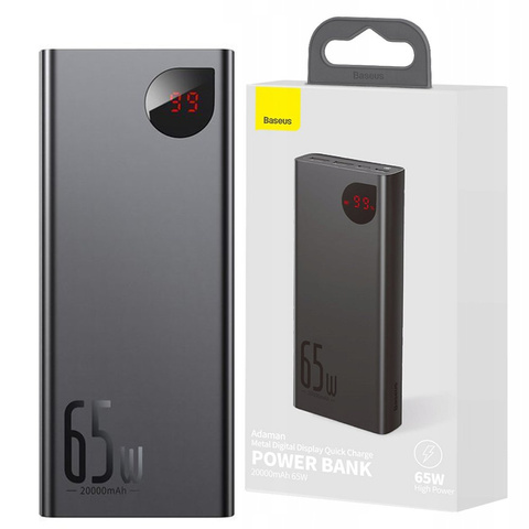 Powerbank Baseus Adaman Metall Digitalanzeige QC 20000mAh 65W