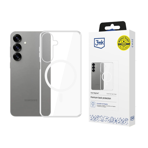 Etui für Samsung Galaxy S25 3mk Clear MagCase MagSafe Transparent