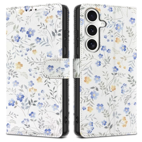 Etui do Samsung Galaxy S25 Tech-Protect Wallet Frühlingsblumen