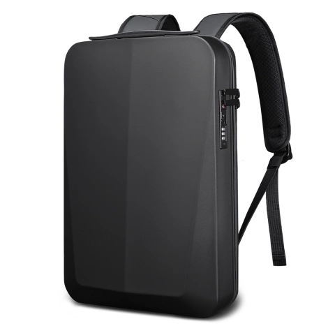 Bange wasserdichter Rucksack für 15,6-Zoll-Laptop, Stadtreisender, 45 x 30 x 16 cm, für Arbeit, Flugzeug, Herren, Damen, mit USB-Anschluss Schwarz