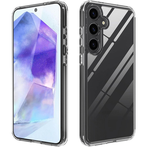 Hülle für Samsung Galaxy A35 5G Rückseite Hybrid Clear Case Alogy Transparentes Glas