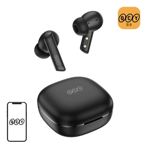 TWS QCY HT05-Ohrhörer mit ANC und ENC, Bluetooth 5.2 (Schwarz)
