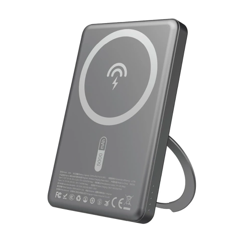 Powerbank Dudao K28S 5000mAh MagSafe 20W z Podstawką Szary