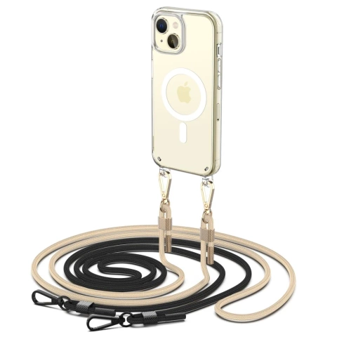 Etui Flexair Chain Magsafe für Apple iPhone 15 Schwarz