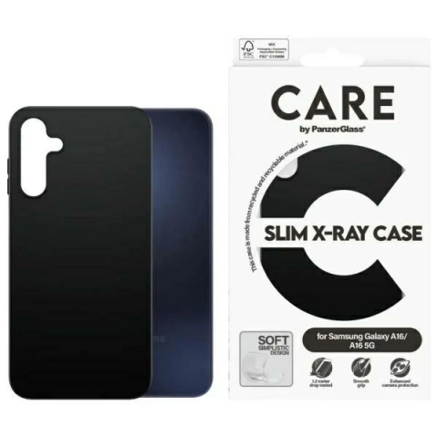Etui für Samsung Galaxy A16 / A16 5G CARE by PanzerGlass® Fashion Case schwarz/schwarz