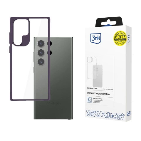 Etui für Samsung Galaxy S24 Ultra 3mk Satin Armor Case Lila