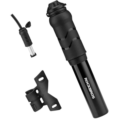 RockBros 810PCS-HP Mini Fahrradpumpe für 100PSI Fahrradrahmen Presta Schrader Schwarz