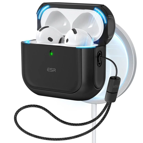Schutzhülle für ESR Orbit Halolock MagSafe Apple AirPods 4 Black Kopfhörer
