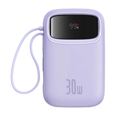 Baseus QPow 2 Powerbank 10000 mAh 30 W 2xUSB-C Lila