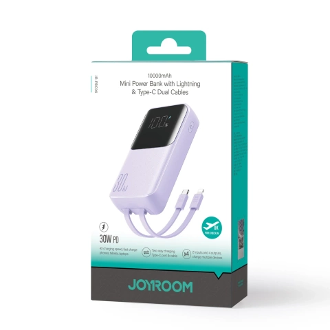 Powerbank Joyroom JR-PBC06 30W 10000mAh USB-C Lightning Fioletowy