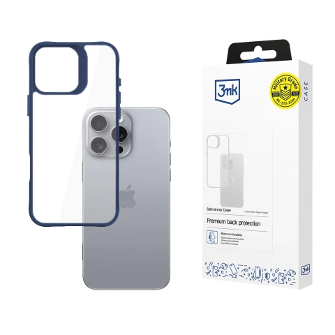 Etui für Apple iPhone 16 Pro Max 3mk Satin Armor Case Blau