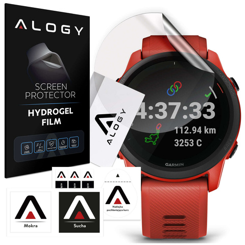 2x Alogy Hydrogel Smartwatch Schutzfolie für Garmin Forerunner 745