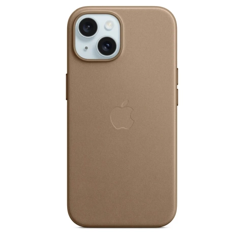 Apple iPhone 15 Hülle mit MagSafe, Birch Taupe – FineWoven Case