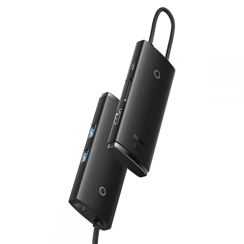 BASEUS LITE SERIE BS-OH020 HUB ADAPTER TYPE-C 6-PORT SCHWARZ