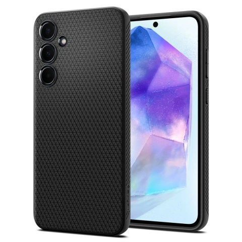 Etui Spigen Liquid Air für Samsung Galaxy A55 5G Mattschwarz