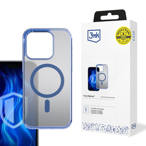 Etui für Apple iPhone 15 Pro Max 3mk Frosty MagCase Blue