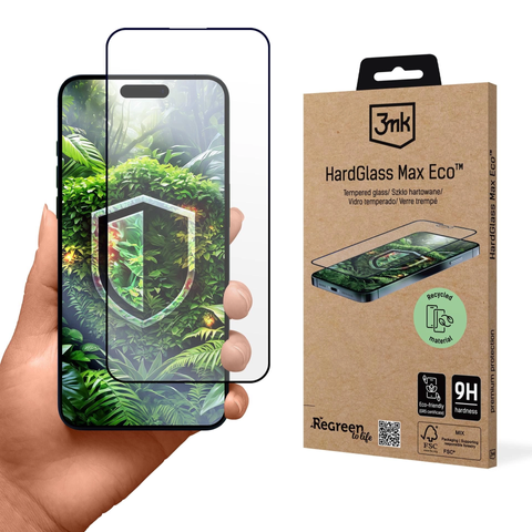Gehärtetes Glas für Apple iPhone 15 / 16 3mk HardGlass Max Eco