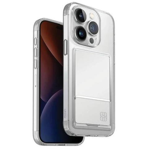 Etui do iPhone 15 Pro UNIQ Air Fender ID Cardslot Przezroczyste