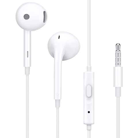 Original OPPO MH156 Stereo-Ohrhörer Klinke 3,5 mm Weiß Bulk