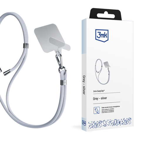 Universelles Smartphone-Lanyard 3mk EasyClip Grey (Silber)