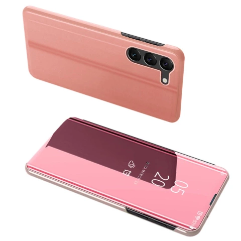 Clear View Case für Samsung Galaxy S23 Flip Cover Rosa