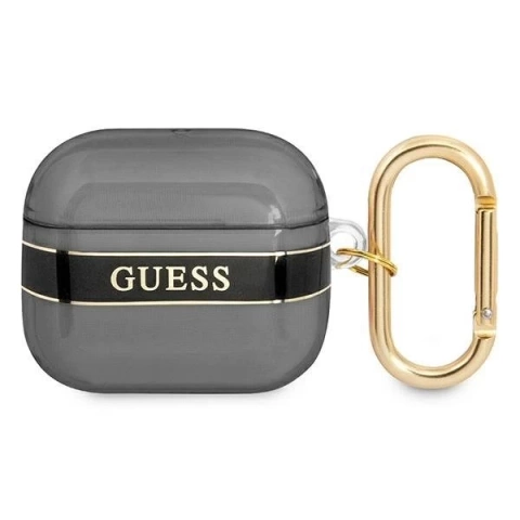 Guess GUA3HHTSK AirPods 3 Cover Czarny/Black Strap Collection