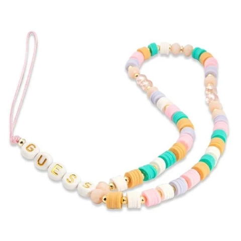 Ratet mal, Anhänger GUSTFLWP Phone Strap pink Heishi Beads