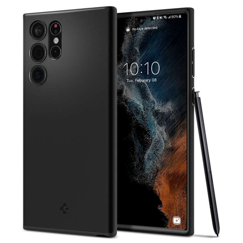 Etui für Samsung Galaxy S22 Ultra Obudowa Hülle Spigen Thin Fit Schwarz