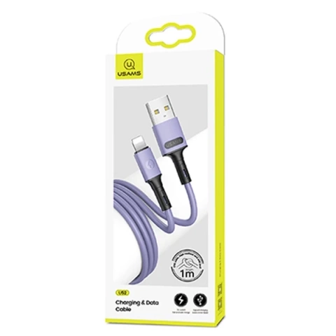 USAMS Kabel U52 Lightning 2A Schnellladung 1m lila