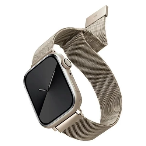 Pasek UNIQ Dante Apple Watch Serie 4/5/6/7/8/SE/SE2 38/40/41mm Edelstahl Sternenlicht