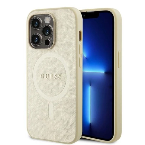 Etui Guess GUHMP15XPSAHMCB für iPhone 15 Pro Max 6,7" złoty/gold hardcase Saffiano MagSafe