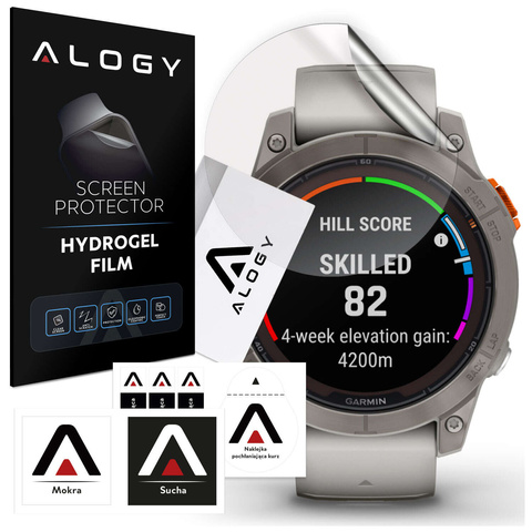 Alogy Hydrogel-Schutzfolie für Garmin Fenix 7 Pro Smartwatch
