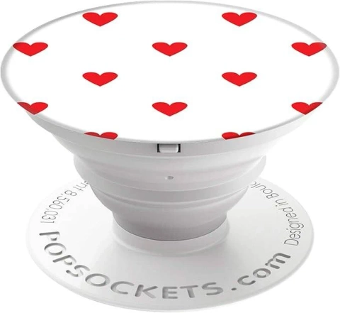 PopSockets-Halter – Faltbarer Herzhalter und Ständer für Telefone und Tablets